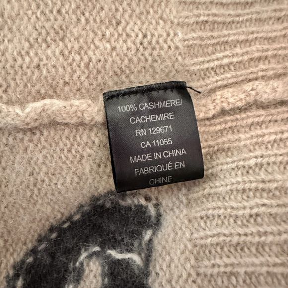 360 Cashmere 100% Cashmere Georgie Cardigan Sweater Beige Animal Print Womens XS - Picture 6 of 6